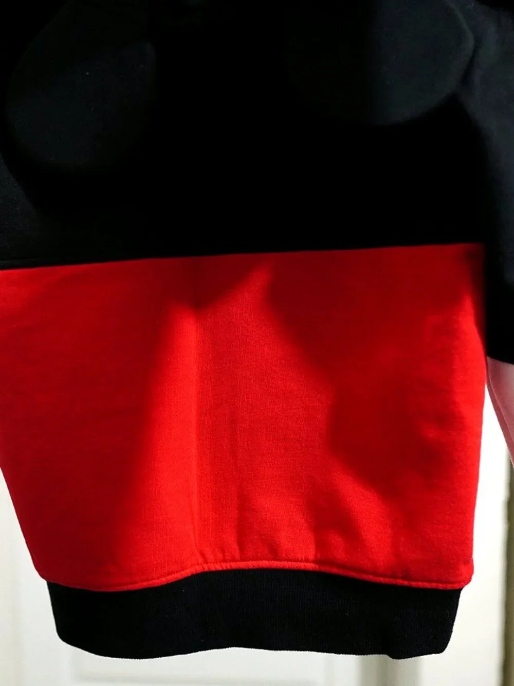 Disney Mickey Mouse Red Black Zip-Up Hoodie Youth Medium